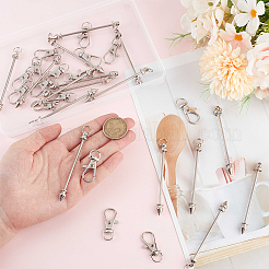 20Pcs Alloy Beadable Bar Keychain for DIY Crafts Jewelry Making&nbsp;KEYC-SC0001-14