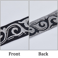 Embroidery Polyester Ribbons&nbsp;OCOR-WH0077-98C