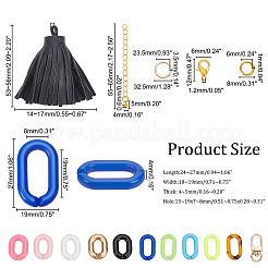 DIY Curb Chain Bracelet Keychain Making Kit&nbsp;DIY-PH0009-41