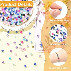 204Pcs 6 Colors Natural Agate Beads Strands&nbsp;G-YW0003-02