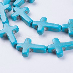 Synthetic Turquoise Beads Strands&nbsp;G-E456-15C-18x25m