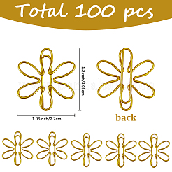 100Pcs Iron Paper Clips&nbsp;OFST-GF0001-02