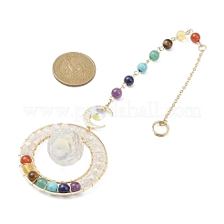 Glass Teardrop Pendant Decorations&nbsp;HJEW-TA00035
