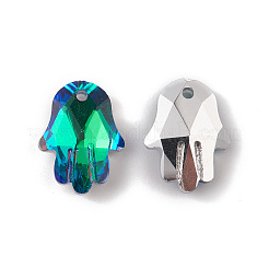 Electroplate Transparent Glass Pendants&nbsp;GLAA-A008-01C