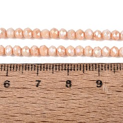 Anti-Tarnish Electroplate Rondelle Glass Beads Strands&nbsp;EGLA-T021-3mm-17-16