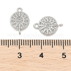 Brass Micro Pave Cubic Zirconia Connector Charms&nbsp;KK-U056-05P