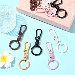 10Pcs Spray Painted Alloy Iron Spring Gate Rings&nbsp;FIND-FS0004-54
