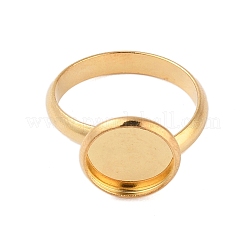 Adjustable 304 Stainless Steel Finger Rings Components&nbsp;STAS-L193-G-10mm-A