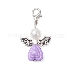 Acrylic Heart Angel Pendant Decorations&nbsp;HJEW-JM04186