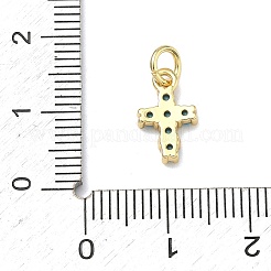 Brass Micro Pave Cubic Zirconia Pendants&nbsp;KK-A293-20G-06