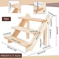 DIY 3 Tier Stair Style Pine Wooden Plant Stand Kit&nbsp;ODIS-WH0025-108