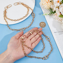 Navy Mesh Charm Alloy 2-Layer Bag Strap Chains&nbsp;AJEW-WH0348-337G