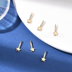 2Pcs Brass Micro Pave Cubic Zirconia Charms&nbsp;KK-YW0004-22