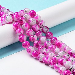 Drawbench & Baking Paint Glass Beads Strands&nbsp;GLAA-S176-09
