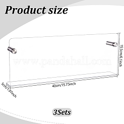 3 Bags Acrylic Wall-mounted Bookshelf&nbsp;AJEW-WA0004-19