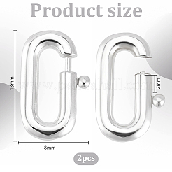 2Pcs 925 Sterling Silver Spring Ring Clasps&nbsp;FIND-PH0023-42
