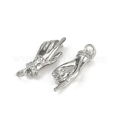 Brass Micro Pave Cubic Zirconia Pendants&nbsp;KK-C093-01D-P