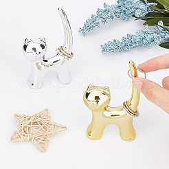 Porcelain Cat Shape Home Display Decorations&nbsp;DJEW-FG0001-10