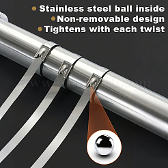 100Pcs 304 Stainless Steel Cable Ties&nbsp;AJEW-WH0696-762