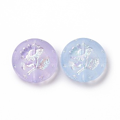 Transparent Frosted Acrylic Beads&nbsp;OACR-P013-41M