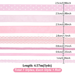 35 Yards 7 Styles Polyester Ribbon&nbsp;OCOR-PH0036-31