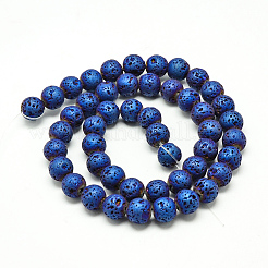 Electroplate Natural Lava Rock Beads Strands&nbsp;X-G-T058-03B