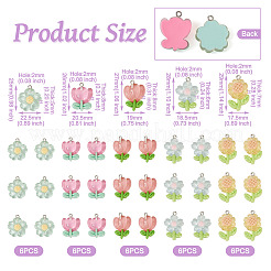 30Pcs 5 Colors Transparent Resin Pendants&nbsp;RESI-TA0001-68