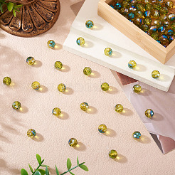 80Pcs AB Color Plated Glass Beads&nbsp;EGLA-TA0013-05