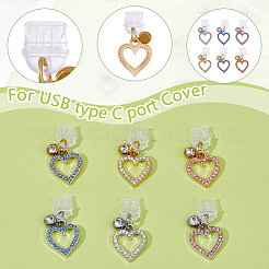 12Pcs 6 Colors Plastic Mobile Dustproof Plugs&nbsp;HJEW-WH00153