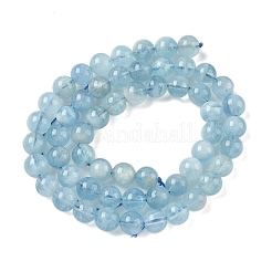Natural Aquamarine Beads Strands&nbsp;G-D327-B01-6mm