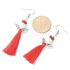Angel 304 Stainless Steel Dangle Earrings&nbsp;EJEW-MZ00410-01