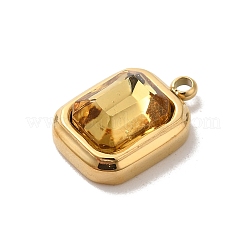304 Stainless Steel Glass Pendants&nbsp;STAS-L022-062G-05