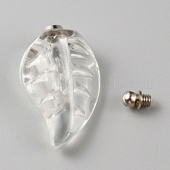 Glass Bottle Locket Pendants&nbsp;LS-GLAA-WH0033-68