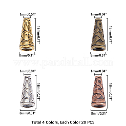 Tibetan Style Alloy Bead Cone&nbsp;TIBEB-PH0004-70-RS