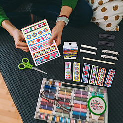 DIY Hair Clips Cross-Stitch Making Kits&nbsp;DIY-WH0304-312