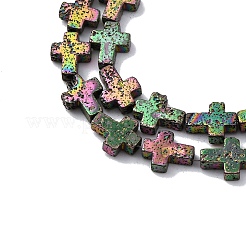 Electroplated Natural Lava Rock Beads Strands&nbsp;G-A256-A01-01G