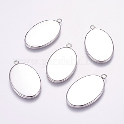Tarnish Resistant 304 Stainless Steel Pendant Cabochon Settings&nbsp;STAS-E144-075P