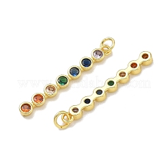 Brass Micro Pave Colorful Cubic Zirconia Pendants&nbsp;CU-CBA6E4E-17G