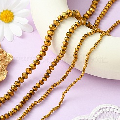 4 Strands 4 Styles Electroplate Transparent Glass Beads Strands&nbsp;EGLA-YW0001-84A
