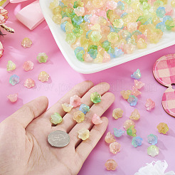 200Pcs Transparent Glass Bead Caps&nbsp;GLAA-TA0003-74