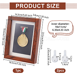 Rectangle Wood Medal Display Frame&nbsp;AJEW-WH0348-322A