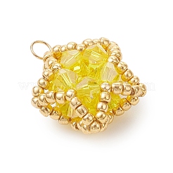 Glass Seed Beaded Star Pendants&nbsp;PALLOY-MZ01083-03