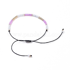 Nylon Thread Braided Beads Bracelets&nbsp;BJEW-JB04350-M
