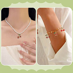 16Pcs 8 Styles Cherry Alloy Pendants&nbsp;FIND-TA0008-78