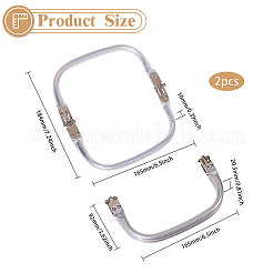 Zinc Alloy Tube Bag Flex Frames&nbsp;DIY-WH0581-47A