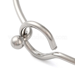 Non-Tarnish 304 Stainless Steel Torque Bangles&nbsp;BJEW-I317-01P