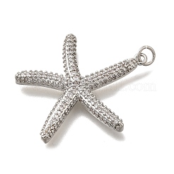 Brass Micro Pave Cubic Zirconia Pendants&nbsp;KK-Z125-08P