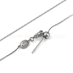 0.5MM 201 Stainless Steel Chain Adjustable Slider Necklaces for Women Men&nbsp;NJEW-H042-08P-A