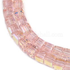Electroplate Transparent Glass Beads Strands&nbsp;EGLA-B011-07A-AB05