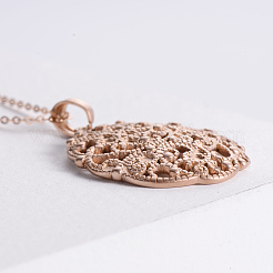 316 Surgical Stainless Steel Hollow Flower Pendant Necklaces for Women&nbsp;PY9178